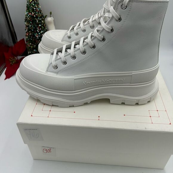 Men’s Alexander, McQueen tread slick high top boots size 46 made in Italy main image 4